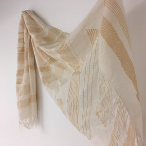 MADE TO ORDER • Yellow Gold Glimmer Stripe Shawl