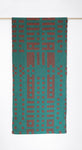 Textile Mill History Table Runner: Emerald/Cayenne