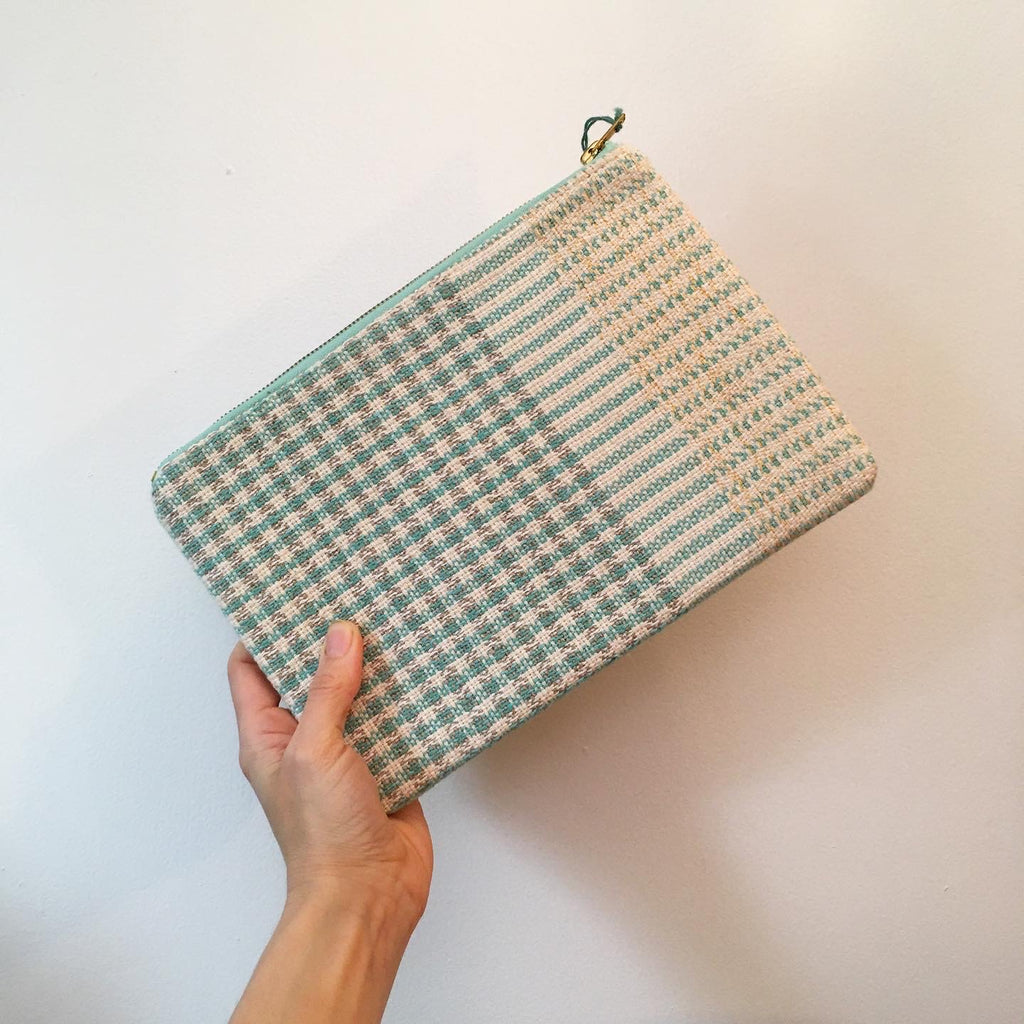 Gingham Zip Pouch
